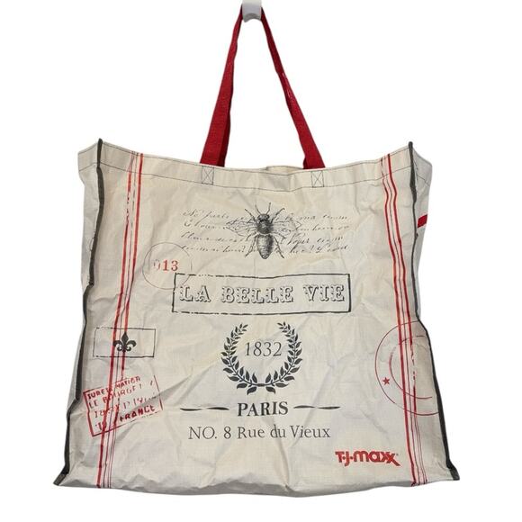 Tj max reusable tote bag Paris graphic printed - Picture 1 of 6